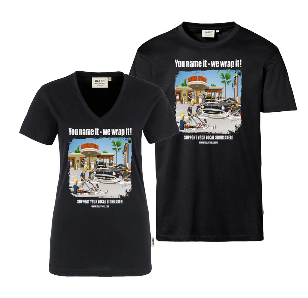 Vorderansicht Damen Herren T-Shirt Motiv-WrapIt