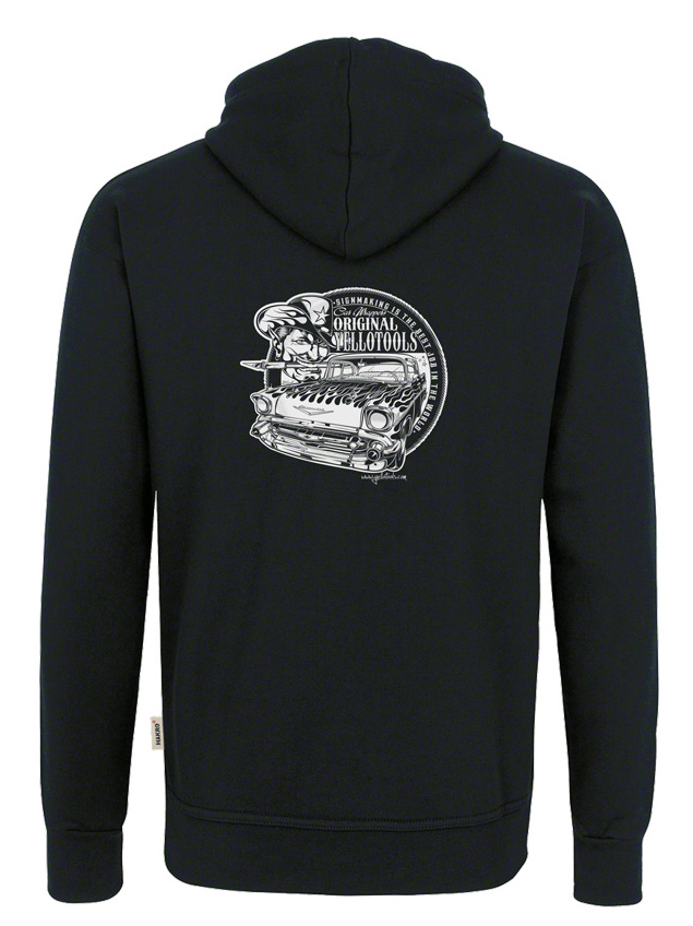 Yellotools Kapuzen-Sweatshirt mit Rückenmotiv "Bel Air 1.0"