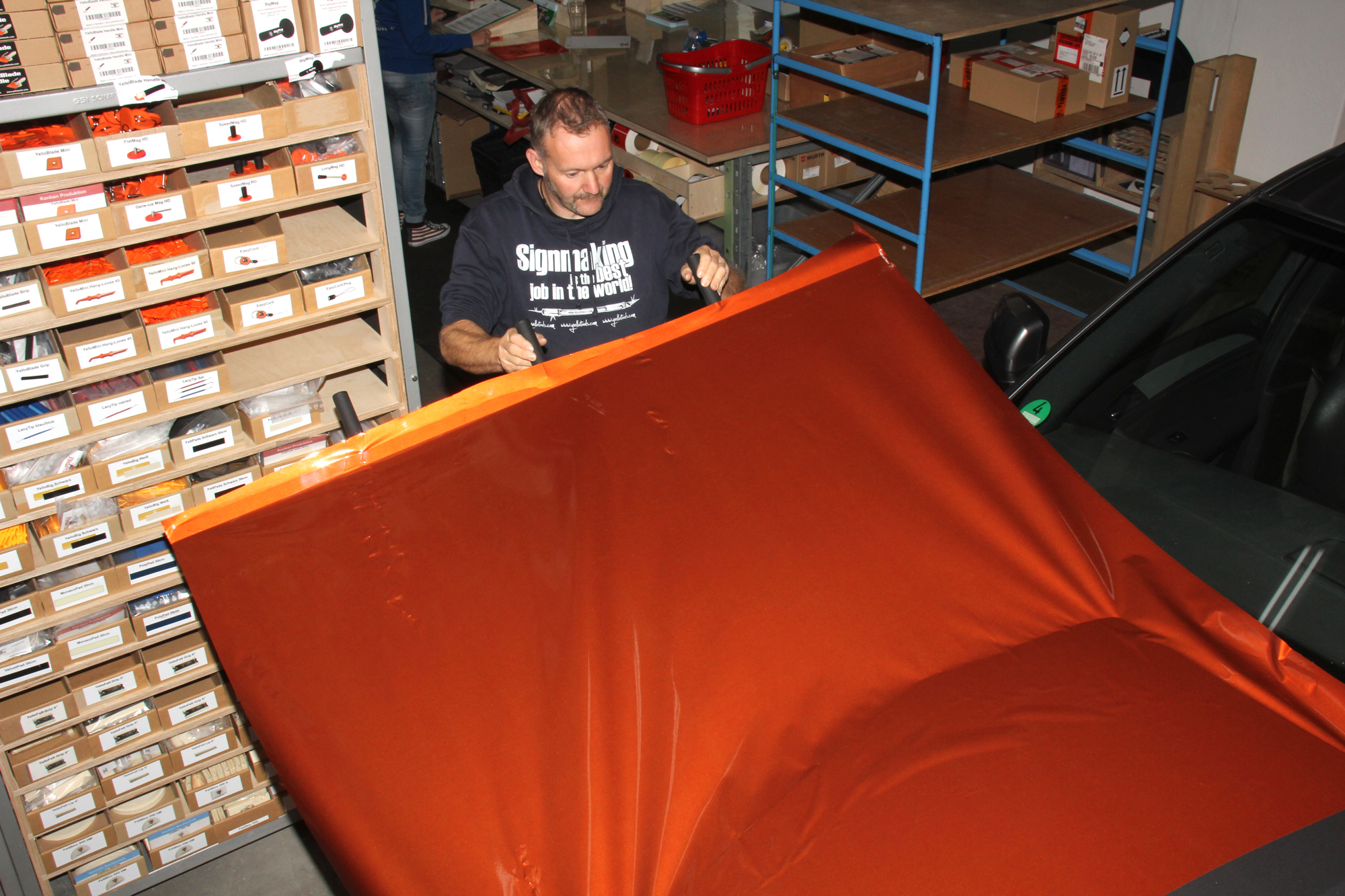 Yellotools WrapBar-ezee Folienspannhilfe Anwendung