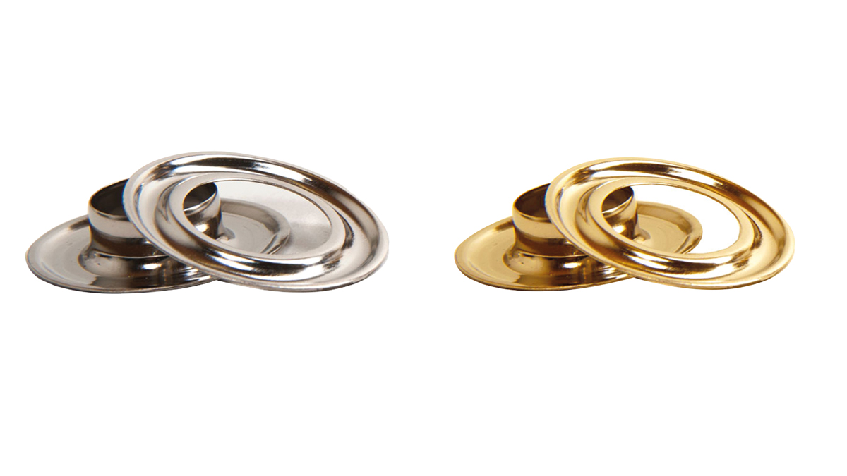 Yellotools YelloGrommets | Selbstschneideösen aus Chrom und Messing