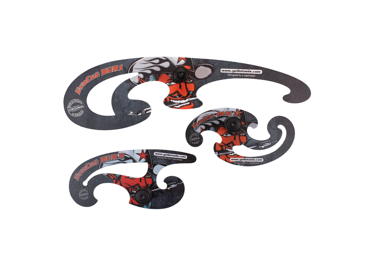 Yellotools EvoCut Bur | Konturenschablonen zur Fahrzeugfolierung