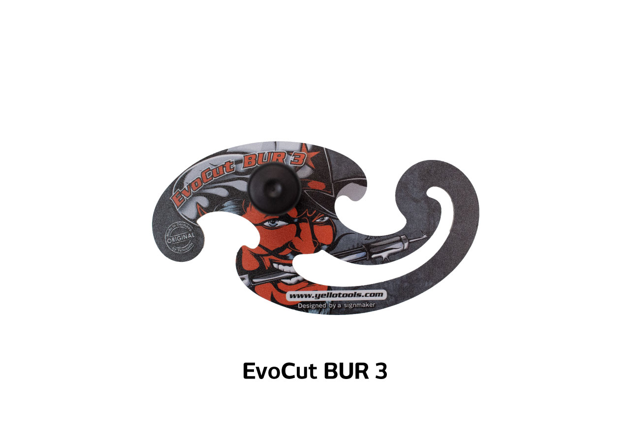Yellotools EvoCut Bur 3 | Fahrzeug Konturenschablone