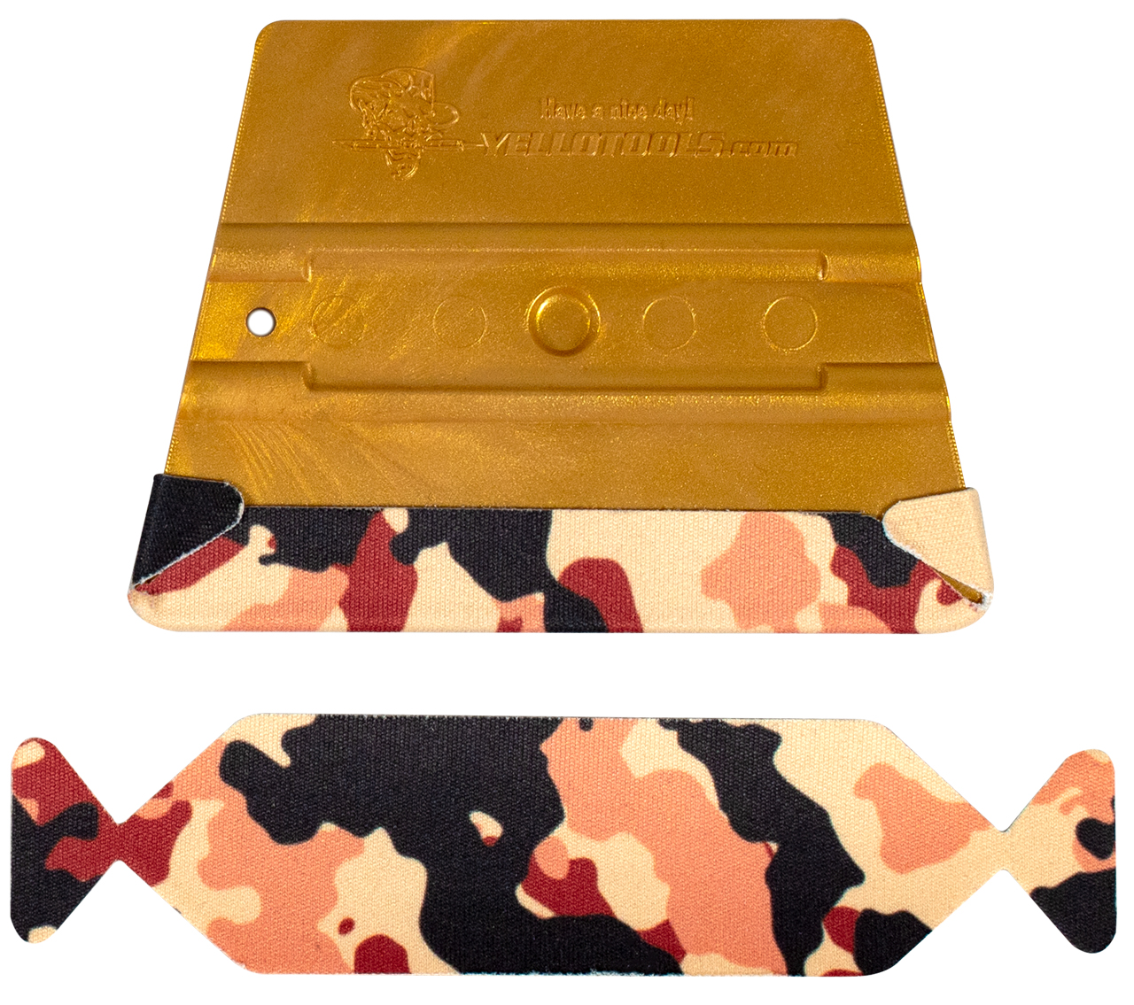 Yellotools YelloWings MicroFine Camo 4" Beispielbild mit Rakel