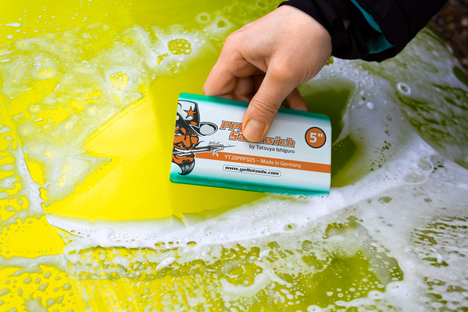 Yellotools PPF Sandwich Rakel Anwendung
