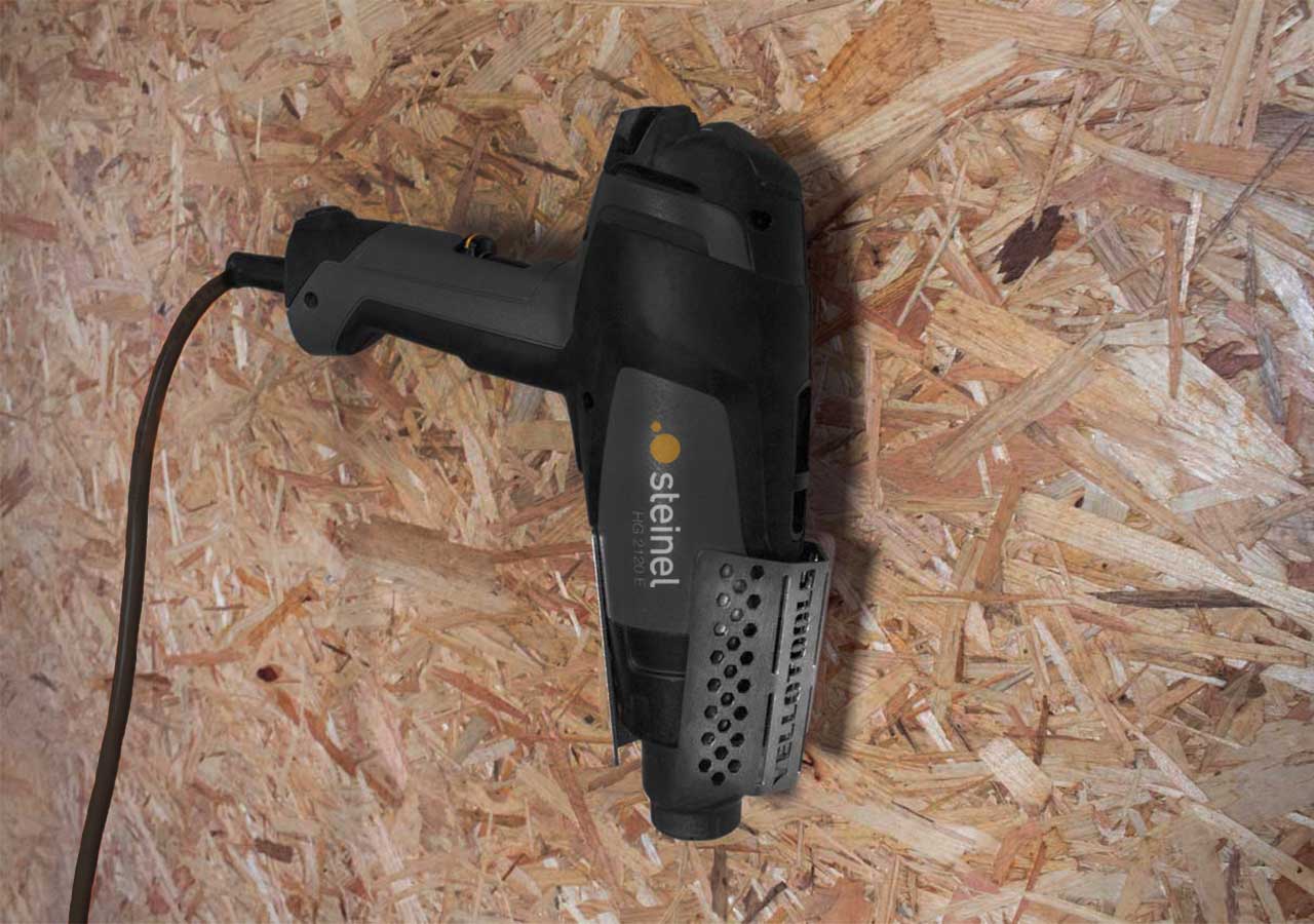 Yellotools YelloKnox Fix montiert mit STEINEL Heißluftfön