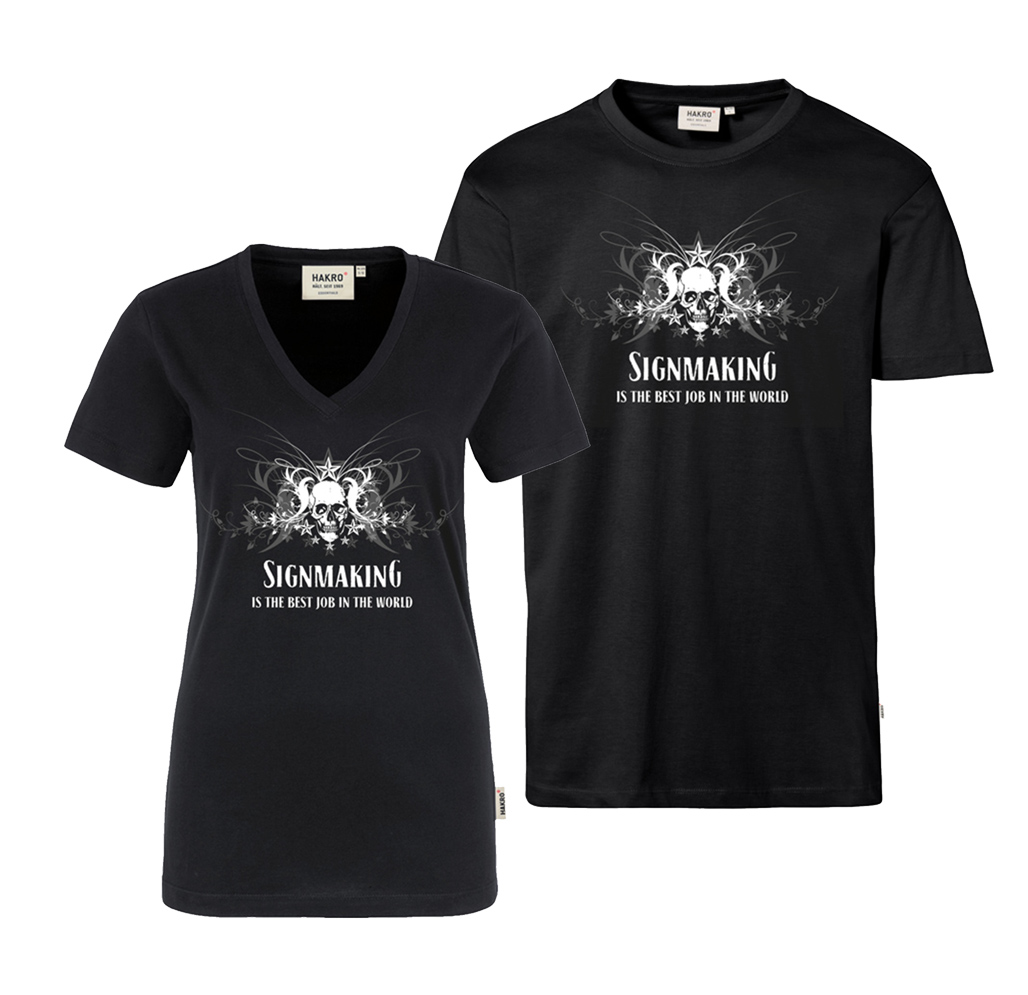 Damen-Herren T-Shirt mit Motiv TribalSkull vorn | Yellotools