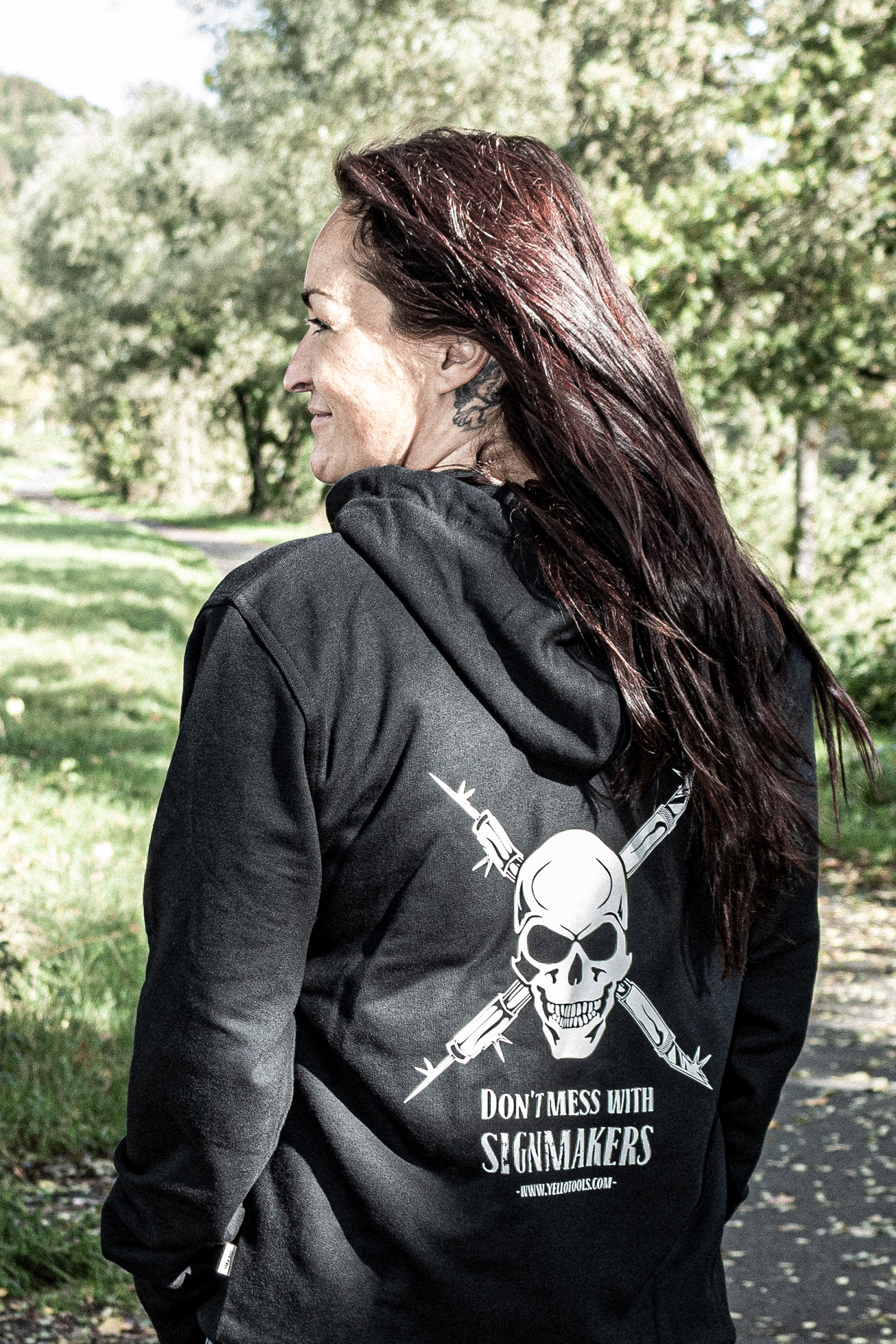 Yellotools Premium Sweatjacke mit Reißverschluss Beispielbild Rückansicht