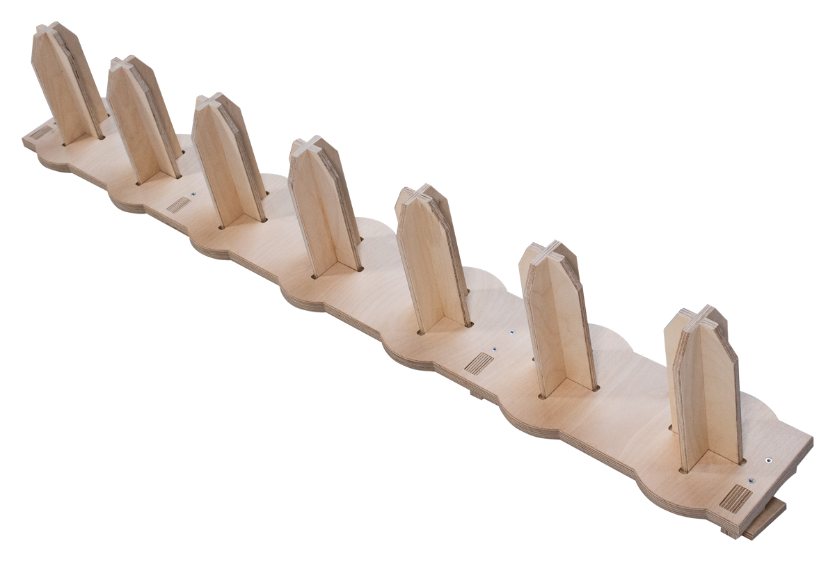 Yellotools Twister Stripe Wall | Wandregal für 7 Folienrollen