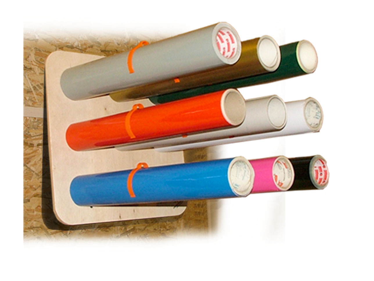 Yellotools Twister Wallmount 9 | Folienrollenregal zur Wandmontage