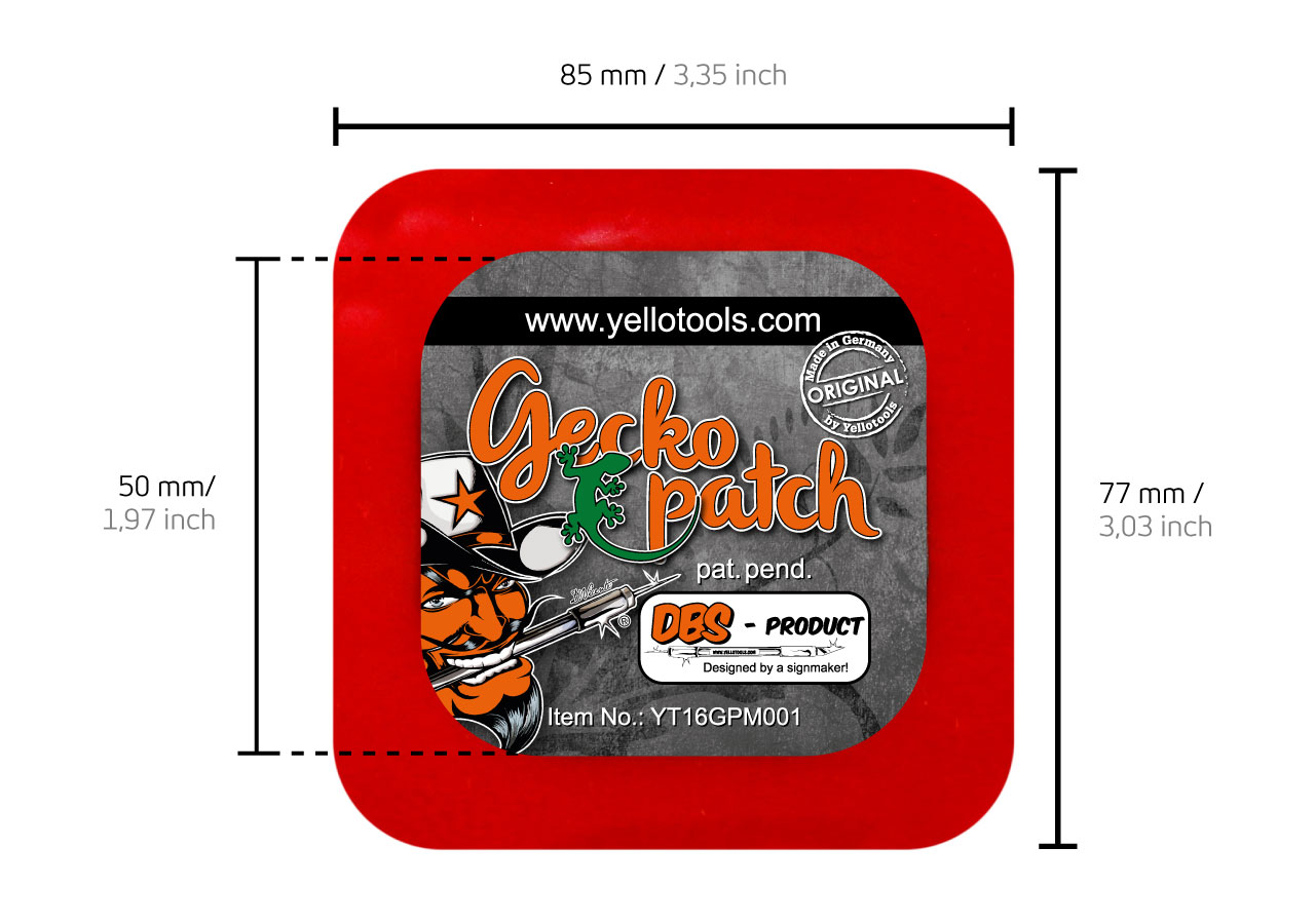 Yellotools GeckoPatch "S" Abmessungen