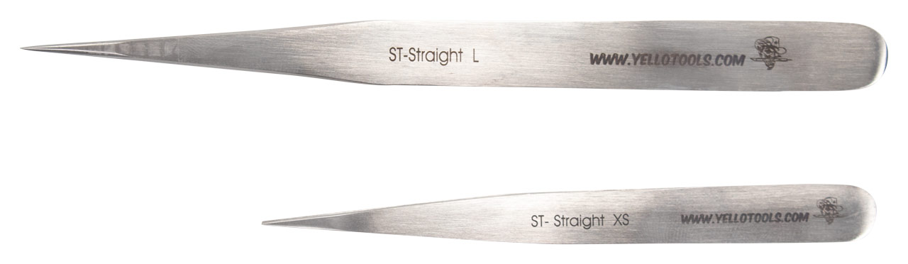 Yellotools SignTweezer XS / L | Gerade Pinzetten für Entgitterarbeiten