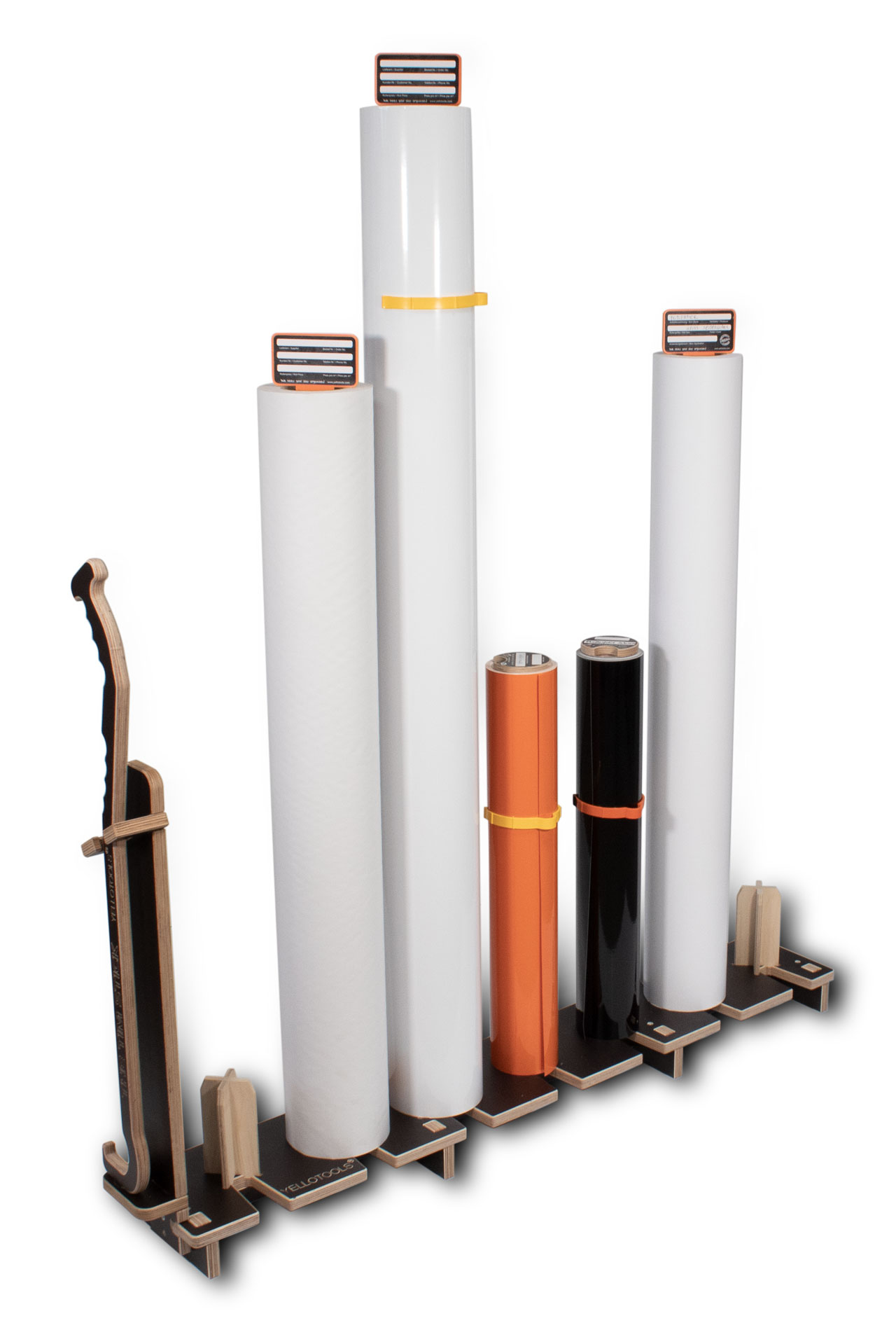 Yellotools TimStick Station mit TimStick Anhebehilfe am Twister Stripe Slot beladen