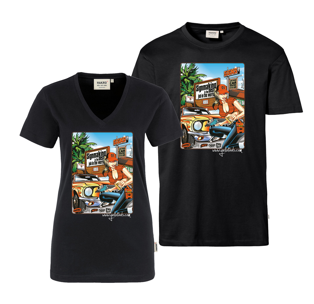 Damen-Herren T-Shirt mit Motiv WrapScene vorn | Yellotools