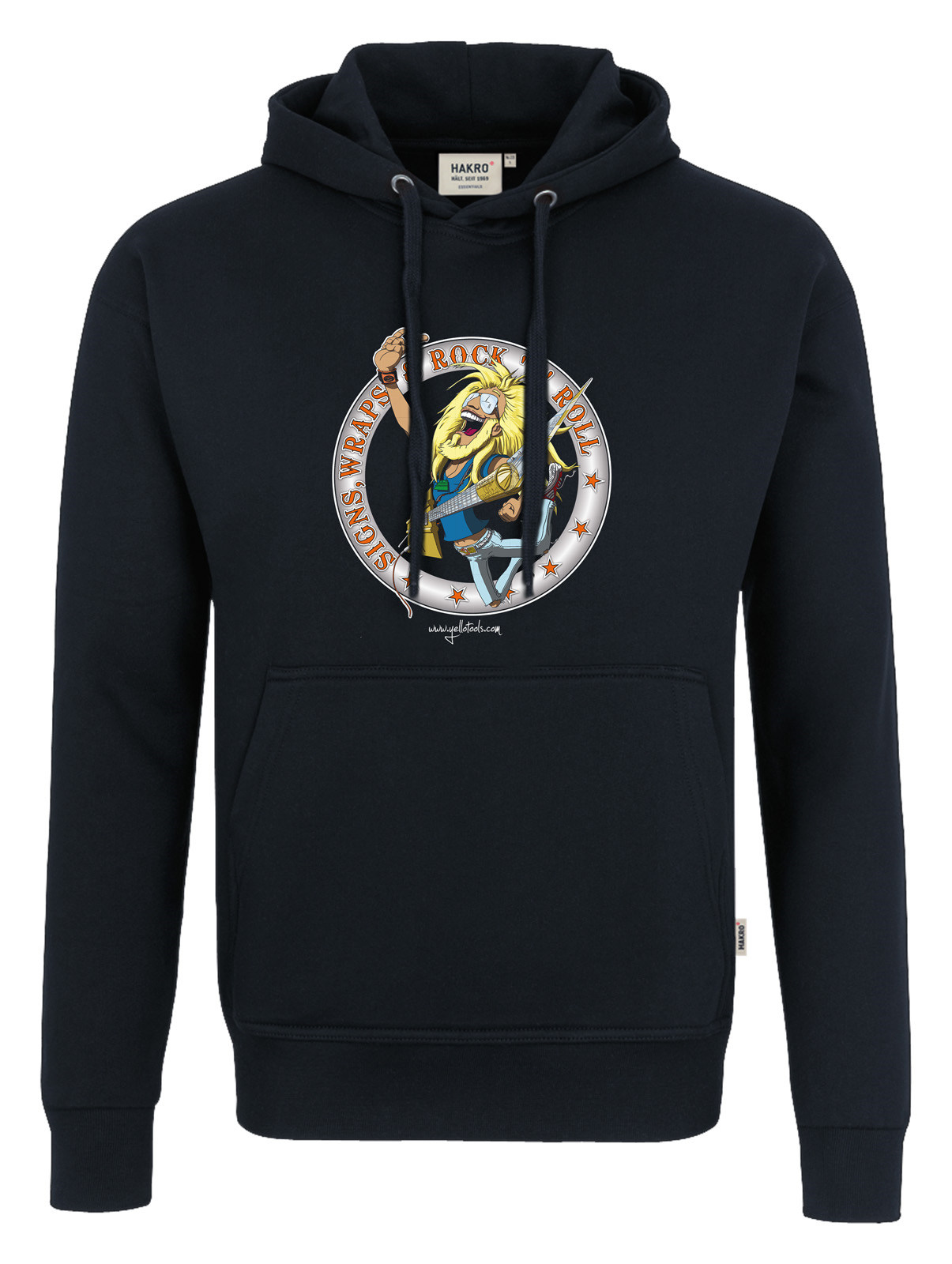 Yellotools Kapuzen-Sweatshirt mit Frontmotiv "Rock"