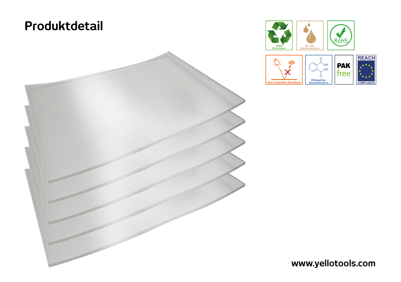 Yellotools CuttingMat XXL Frosted Symbolbild Schadstofffreiheit