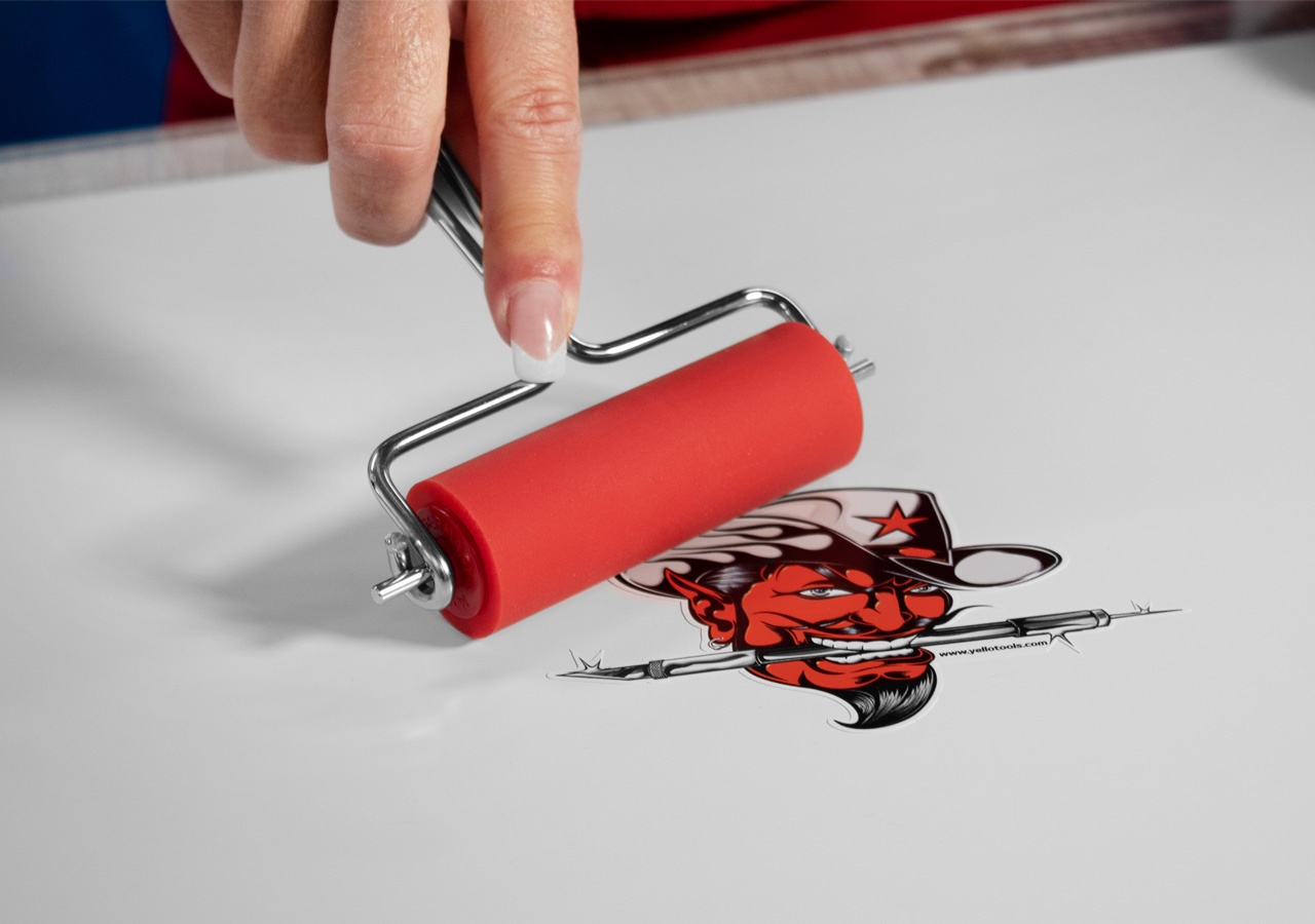 Yellotools YelloRoller Eco | Günstiger Andruckroller Anwendung 1