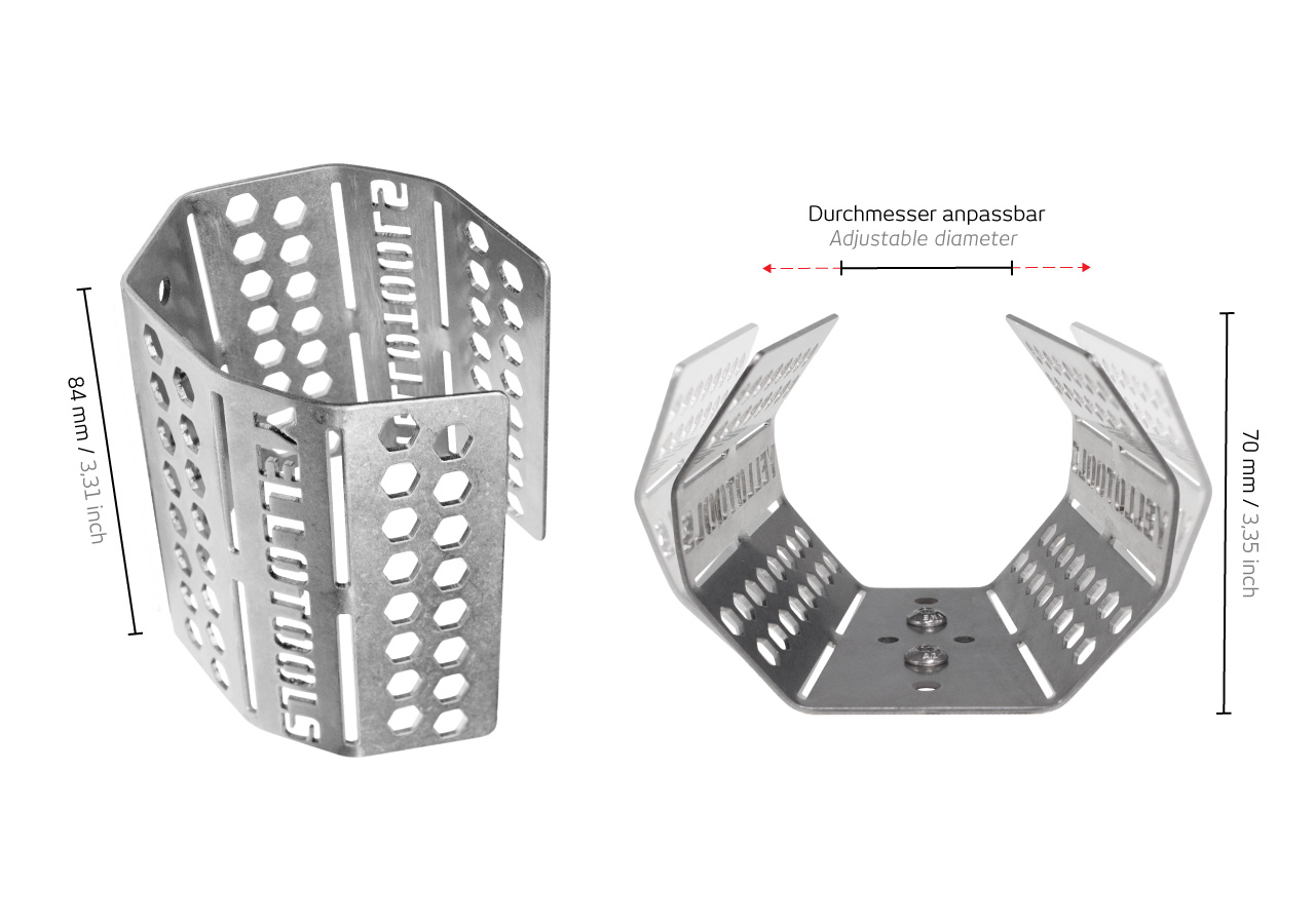 Yellotools YelloKnox | Heißluftfönhalter zur Wandbefestigung | Maße