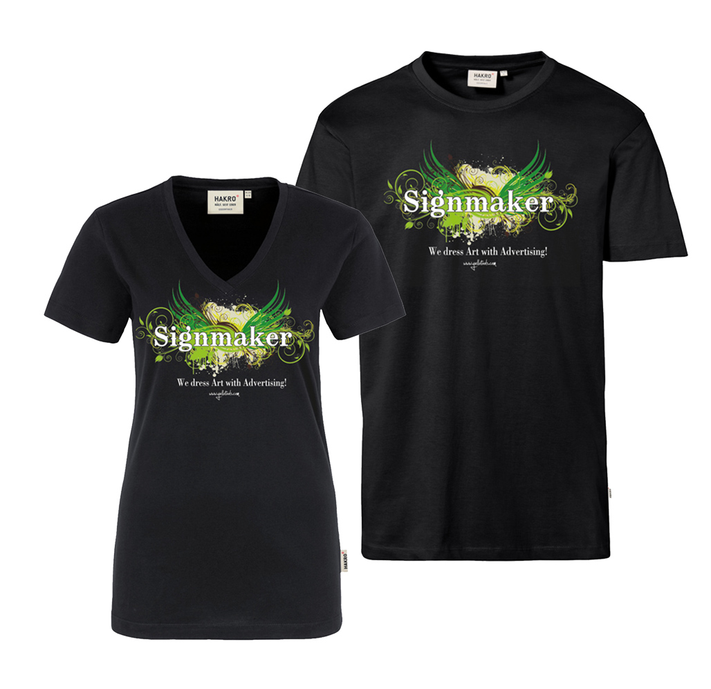 Damen-Herren T-Shirt mit Motiv GreenWings vorn | Yellotools