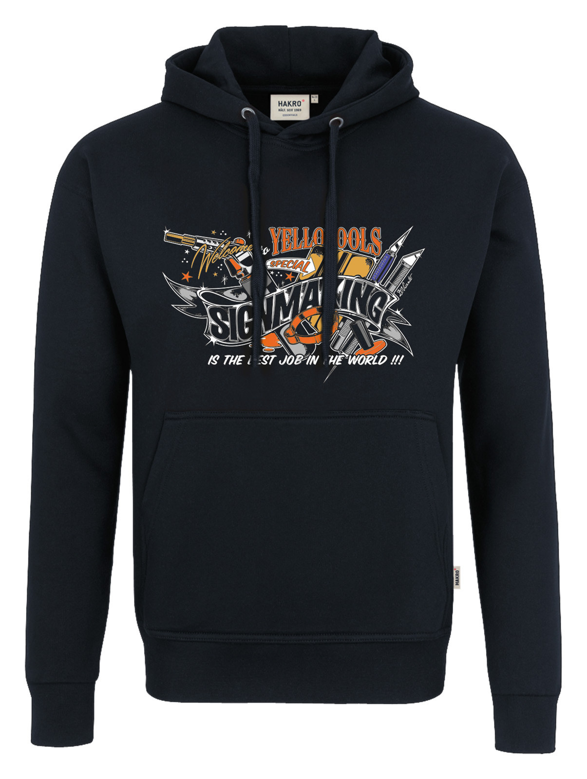 Yellotools Kapuzen-Sweatshirt mit Frontmotiv "Tools"